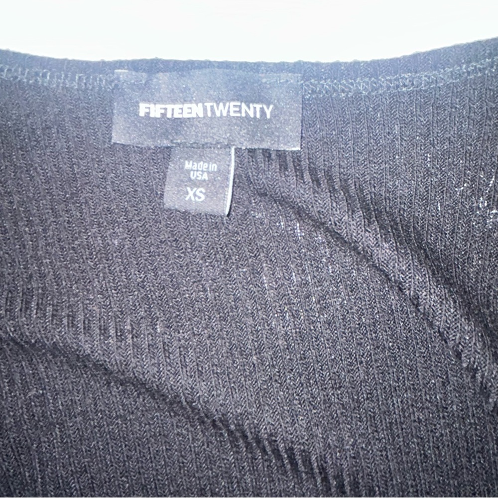 Fifteen Twenty Contrast Bishop Sleeve Top Size XS - Picture 6 of 7